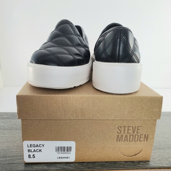 Steve Madden legacy, quilted black 8.5 shoes - Picture 7 of 7